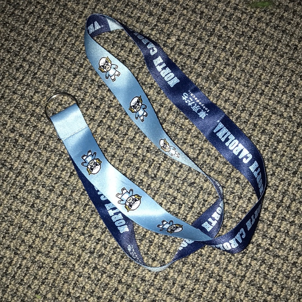 UNC Tarheels Tokyodachi Blue Double-Sided Lanyard with Cartoon Mascot